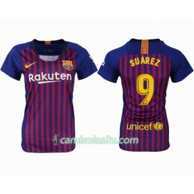 Camisolas de Futebol FC Barcelona SUAREZ 9 Mulher Equipamento Principal 2018/19 Manga Curta